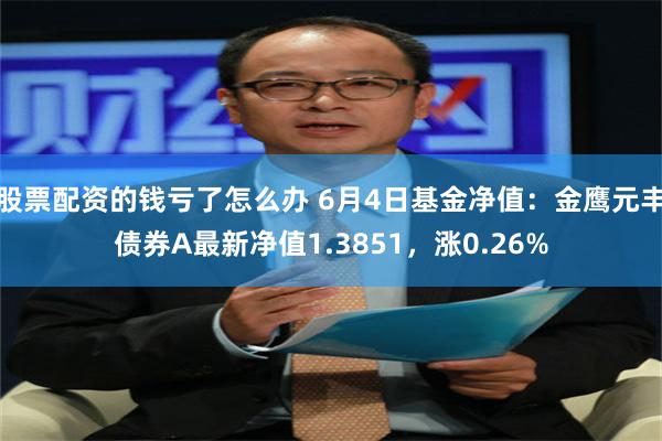 股票配资的钱亏了怎么办 6月4日基金净值：金鹰元丰债券A最新净值1.3851，涨0.26%