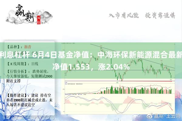 利息杠杆 6月4日基金净值：中海环保新能源混合最新净值1.553，涨2.04%