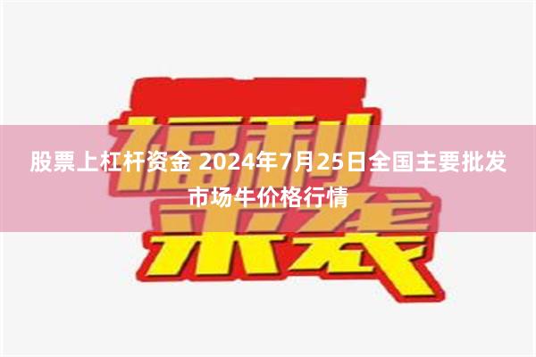 股票上杠杆资金 2024年7月25日全国主要批发市场牛价格行情