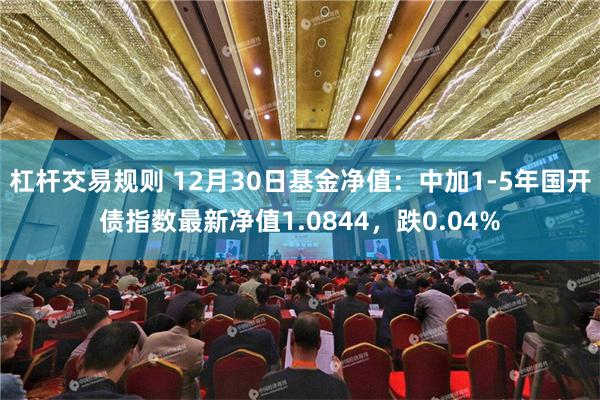 杠杆交易规则 12月30日基金净值：中加1-5年国开债指数最新净值1.0844，跌0.04%